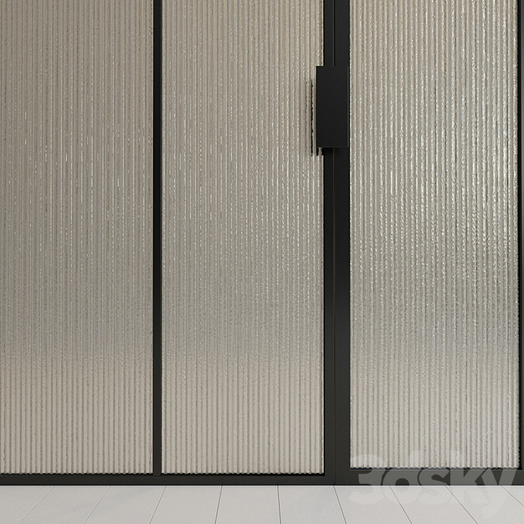 Glass partition. Door. 103 3DS Max - thumbnail 2