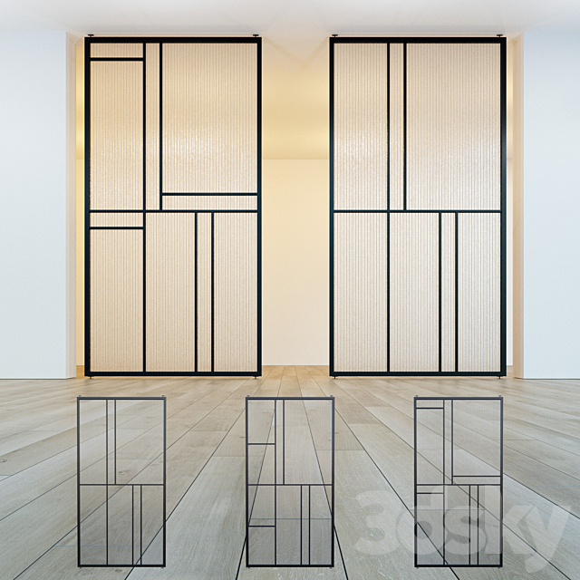 Glass partition door 39 3ds Max - thumbnail 1