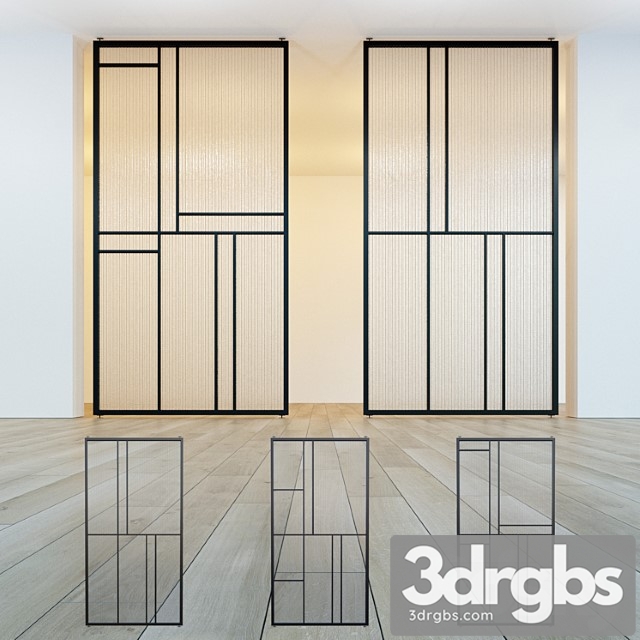 Glass partition door 39 3dsmax Download - thumbnail 1