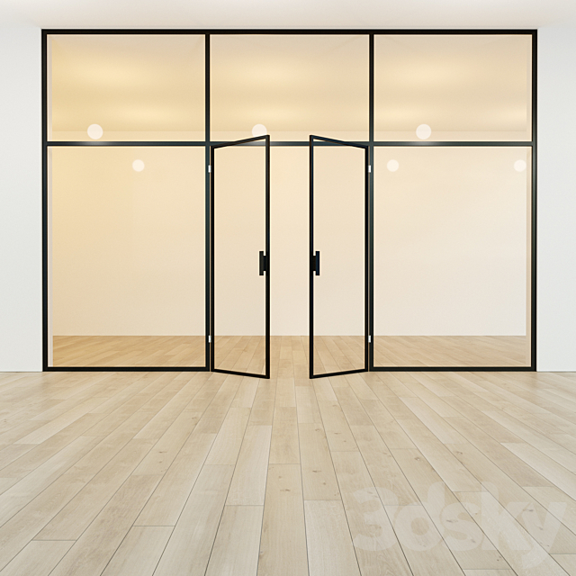 Glass partition. Door. 40 3ds Max - thumbnail 2