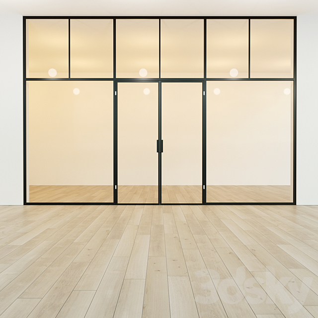 Glass partition. Door. 40 3ds Max - thumbnail 3