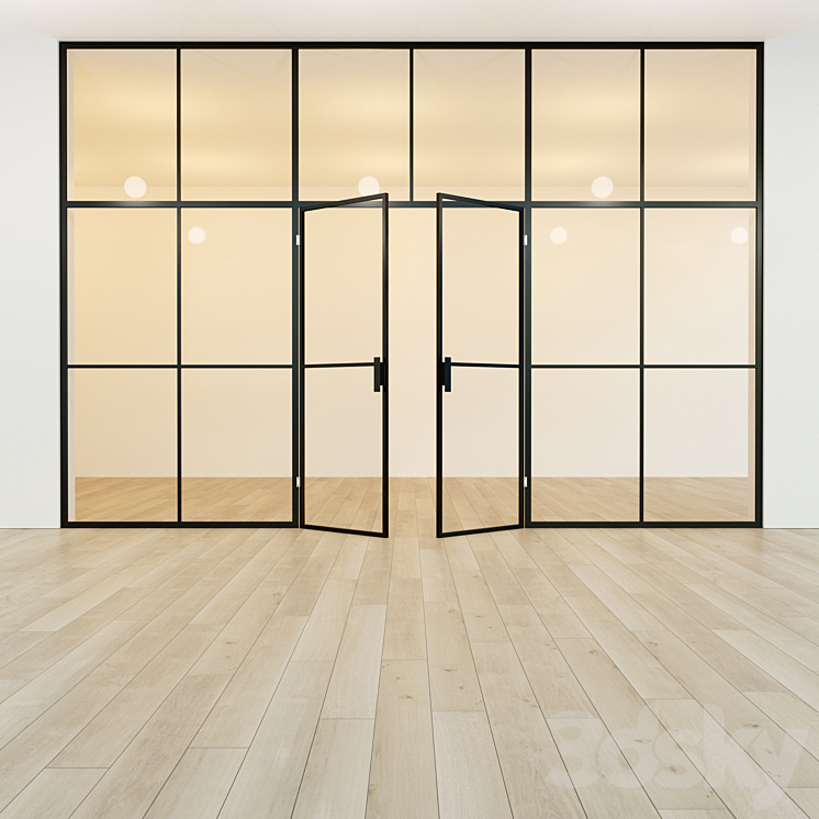 Glass partition. Door. 41 3DS Max - thumbnail 2