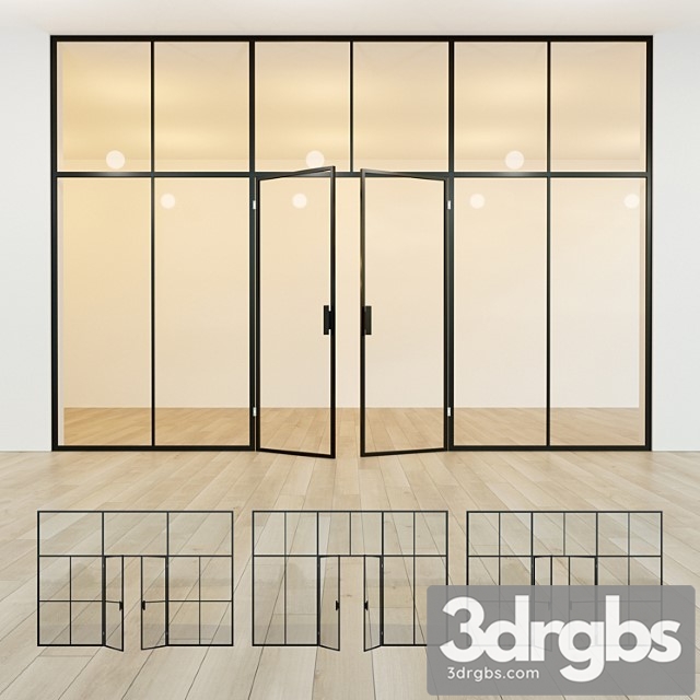 Glass partition. door. 41 3dsmax Download - thumbnail 1