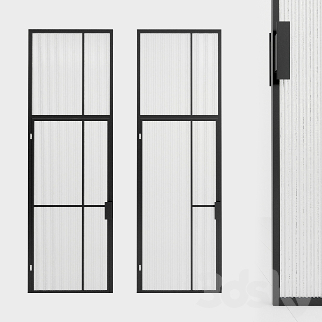 Glass partition. Door. 93 3ds Max - thumbnail 1