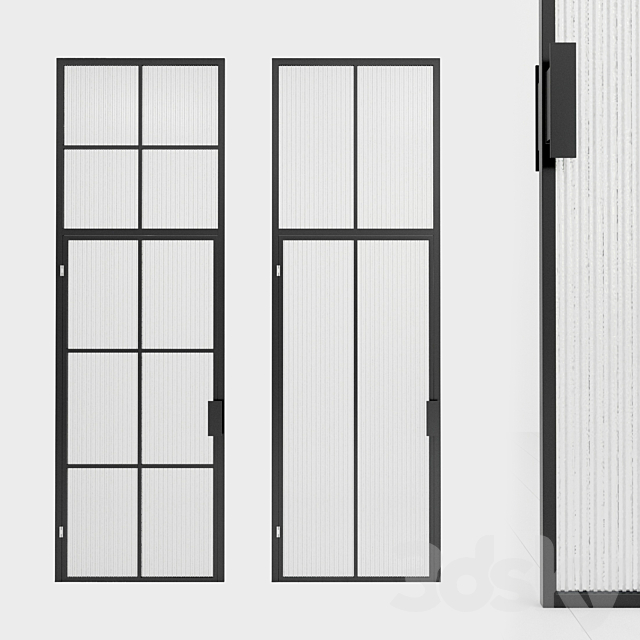 Glass partition. Door. 94 3ds Max - thumbnail 1