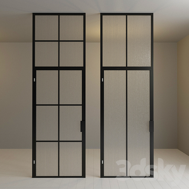 Glass partition. Door. 94 3ds Max - thumbnail 2