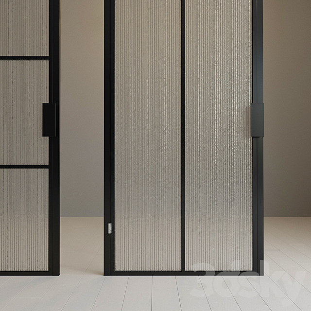 Glass partition. Door. 94 3ds Max - thumbnail 3