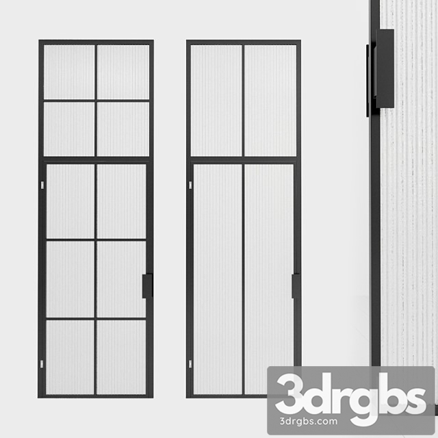 Glass Partition Door 94 3dsmax Download - thumbnail 1