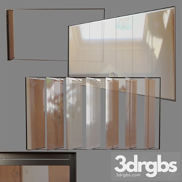 Glass partition movable 3dsmax Download - thumbnail 1