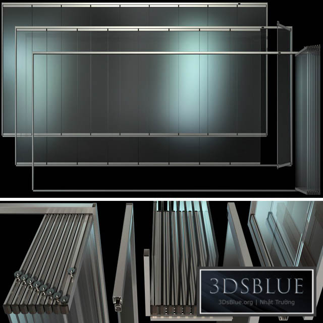 Glass Sliding Partition Walls 3DS Max - thumbnail 3