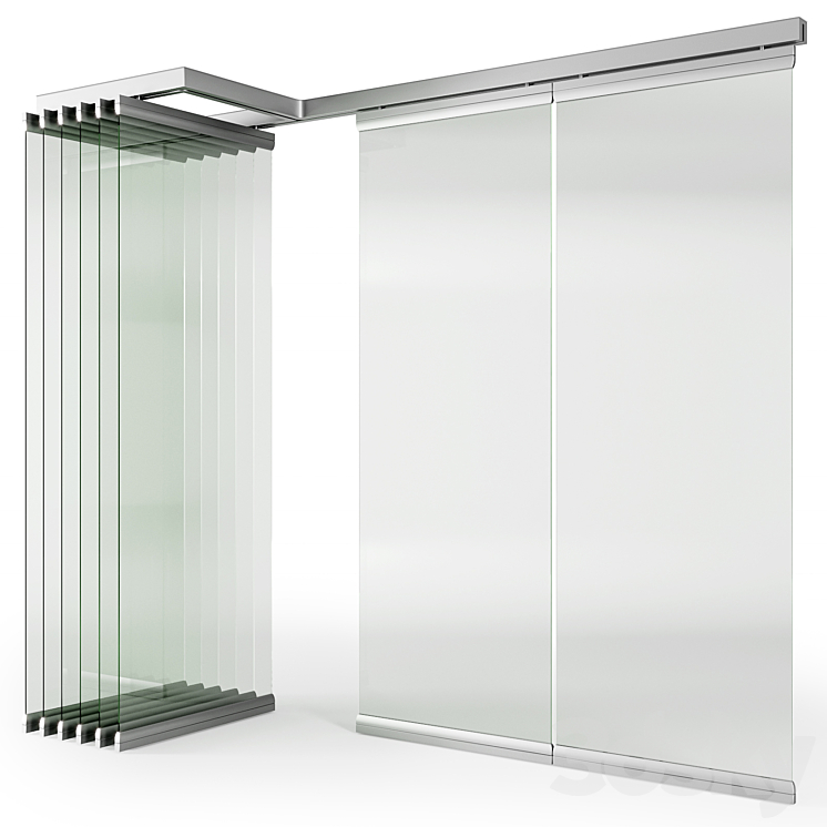 Glass Sliding Partition Walls 3DS Max - thumbnail 1