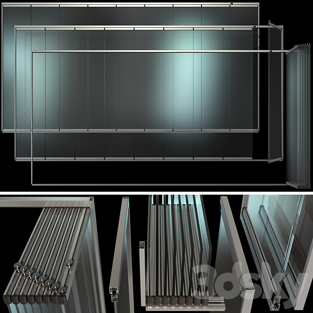 Glass Sliding Partition Walls 3DSMax File - thumbnail 1