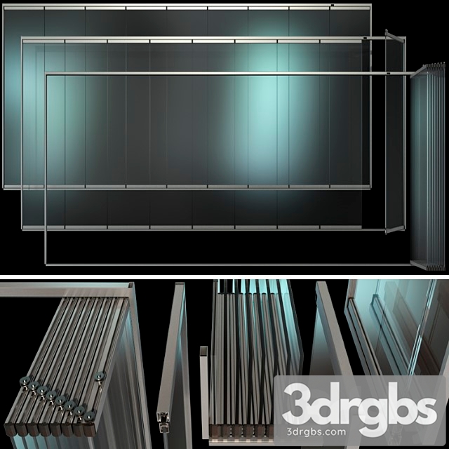 Glass sliding partition walls_2 3dsmax Download - thumbnail 1