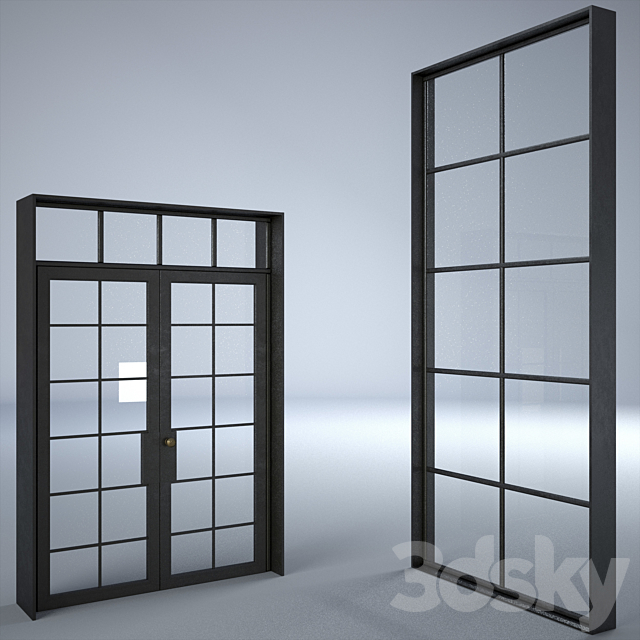 Industrial door and window 3DS Max Model - thumbnail 1