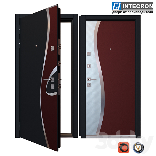 Input metal door INTECRON WAVE 3DSMax File - thumbnail 1