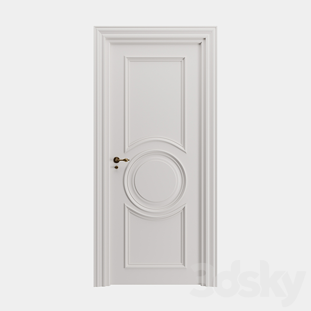 Interior Classic Door 3ds Max - thumbnail 2