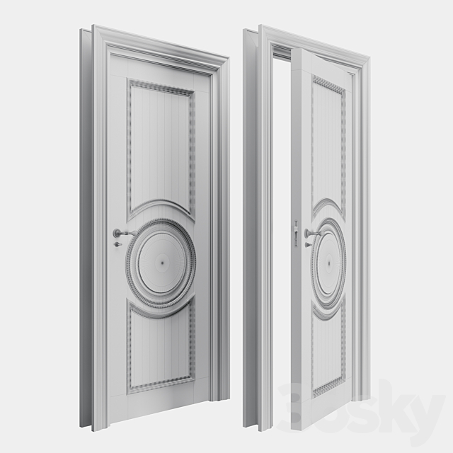 Interior Classic Door 3ds Max - thumbnail 3