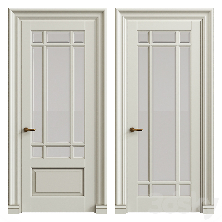 Interior classic doors 3DS Max - thumbnail 1