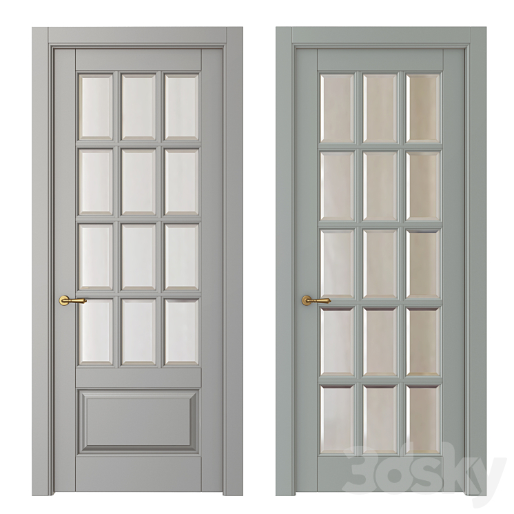 Interior classic doors 3DS Max - thumbnail 1