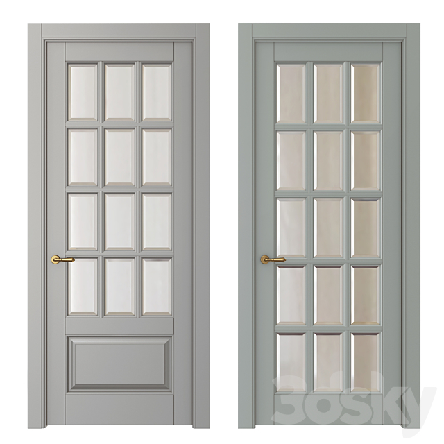 Interior classic doors 3DSMax File - thumbnail 1