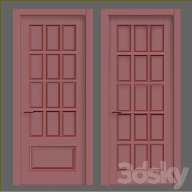 Interior classic doors 3DSMax File - thumbnail 2