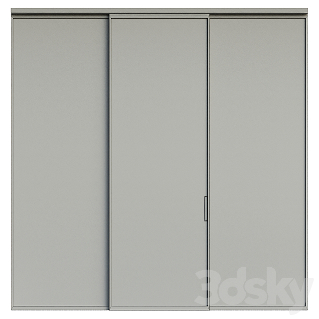 interior door 051 – sliding door 3DS Max Model - thumbnail 3