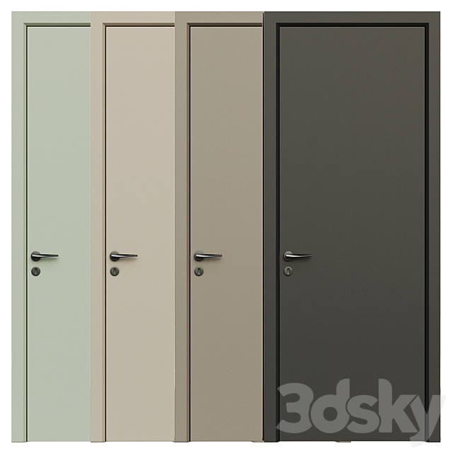 interior door 077 3DS Max Model - thumbnail 2