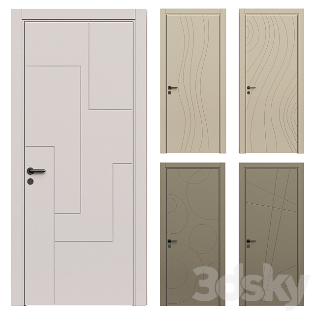 Interior door 088 3ds Max - thumbnail 1