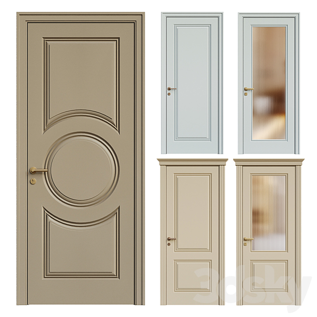 Interior door 101 3ds Max - thumbnail 1