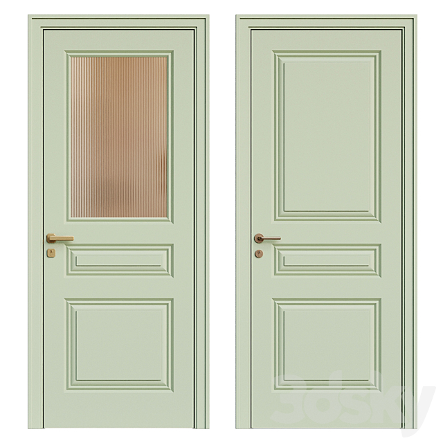 Interior door 101 3ds Max - thumbnail 3