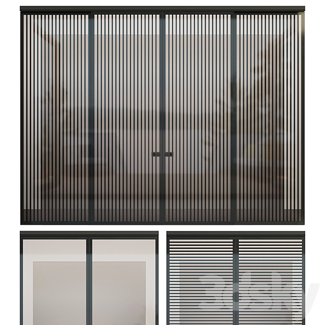 Interior door 146 – Garofoli sliding door 3ds Max - thumbnail 1