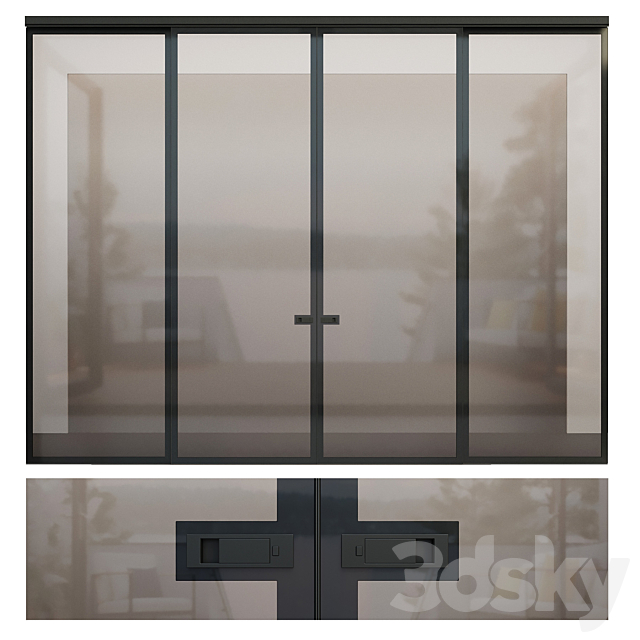 Interior door 146 – Garofoli sliding door 3ds Max - thumbnail 2