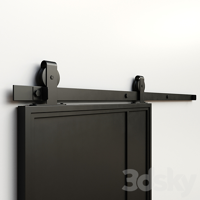 Interior door 214 – sliding door 3DS Max Model - thumbnail 2