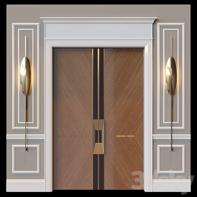 Interior door 3DS Max - thumbnail 1