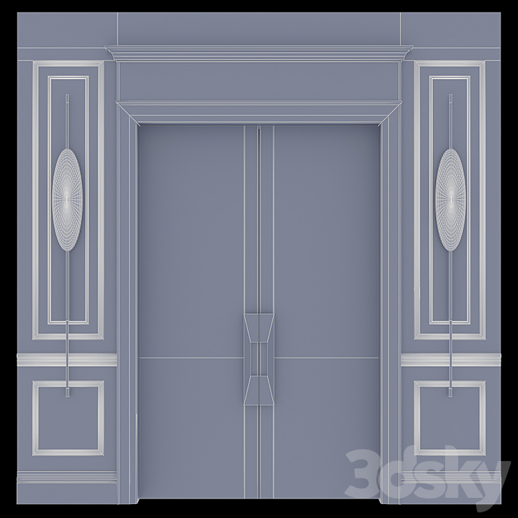 Interior door 3DS Max - thumbnail 2