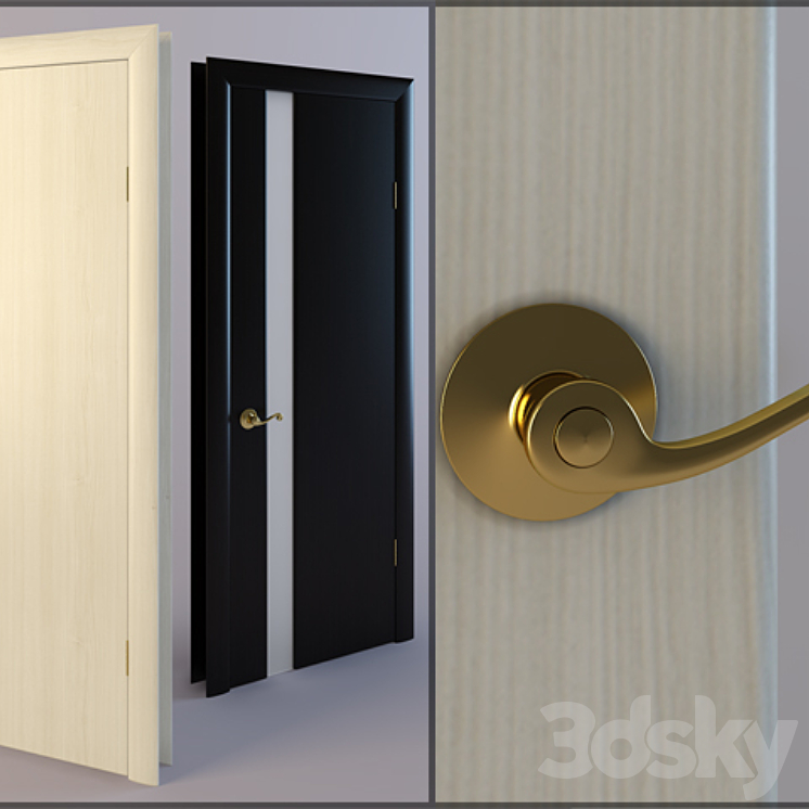 Interior door 3DS Max - thumbnail 1