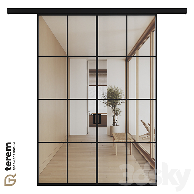 Interior door factory “Terem”: sliding partitions Meta 08.12 3ds Max - thumbnail 1