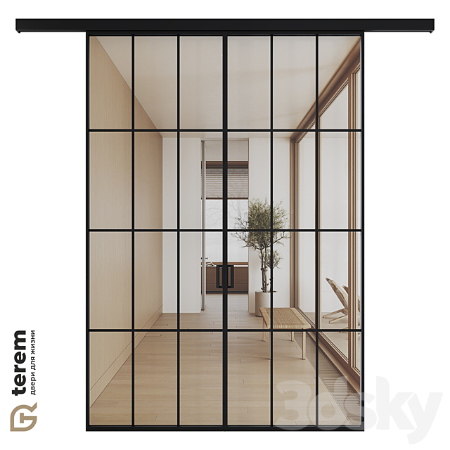 Interior door factory “Terem”: sliding partitions Meta 08.12 3ds Max - thumbnail 2