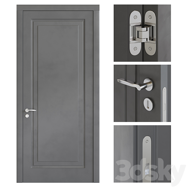 Interior door LEMMER 3ds Max - thumbnail 2