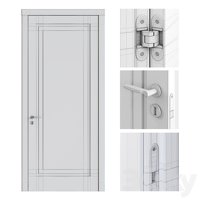 Interior door LEMMER 3ds Max - thumbnail 3