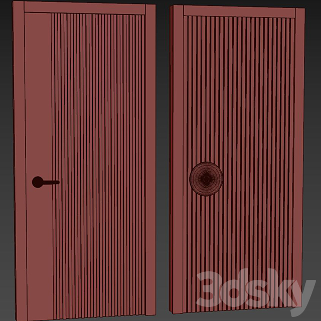 interior door set1 3DS Max Model - thumbnail 4