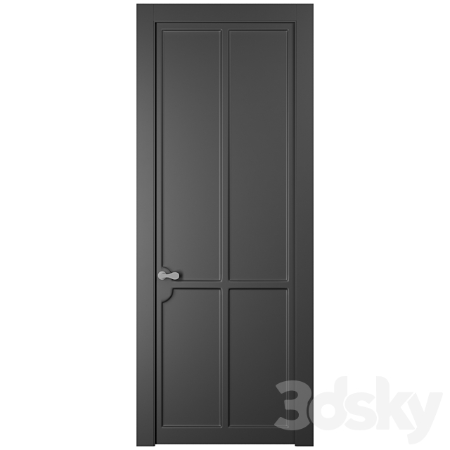 Interior door SOFTFORM with smooth coplanar platband “Volkhovets” 3ds Max - thumbnail 2