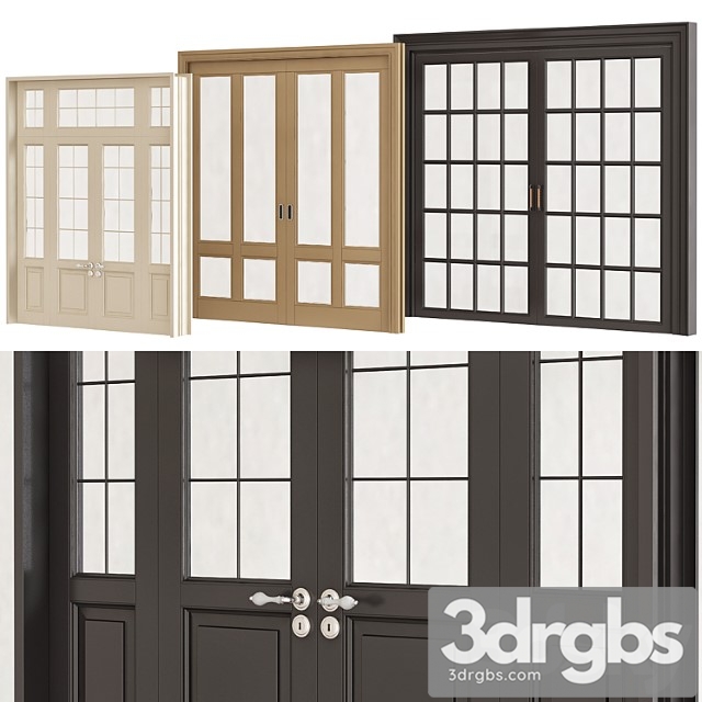 Interior Doors 001 1 3dsmax Download - thumbnail 1