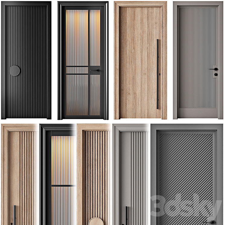 INTERIOR DOORS 012 3DS Max Model - thumbnail 1