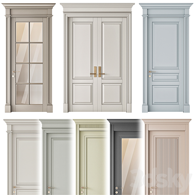 Interior Doors 016 3DS Max Model - thumbnail 1