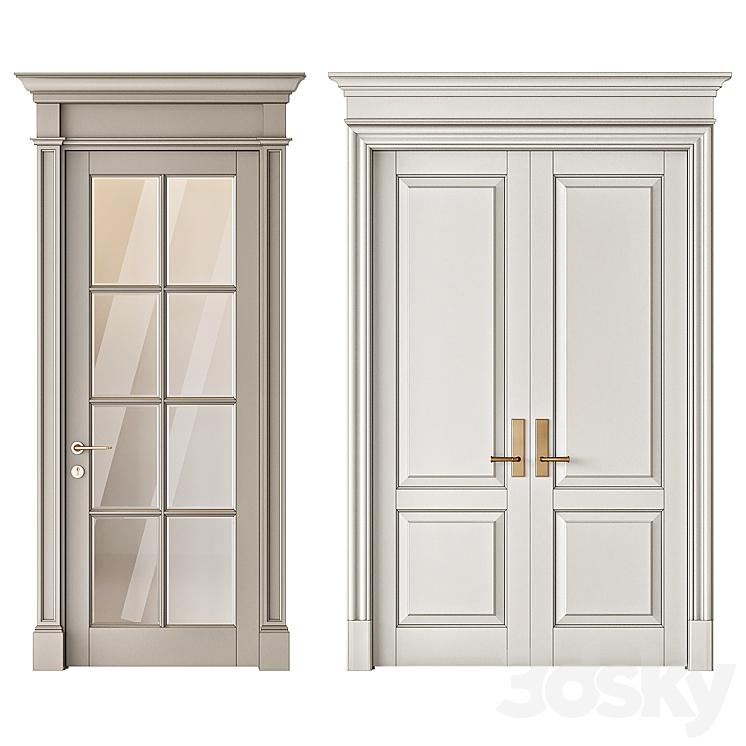 Interior Doors 016 3DS Max Model - thumbnail 2