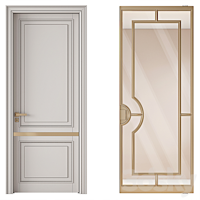 Interior Doors 026 3DS Max Model - thumbnail 2