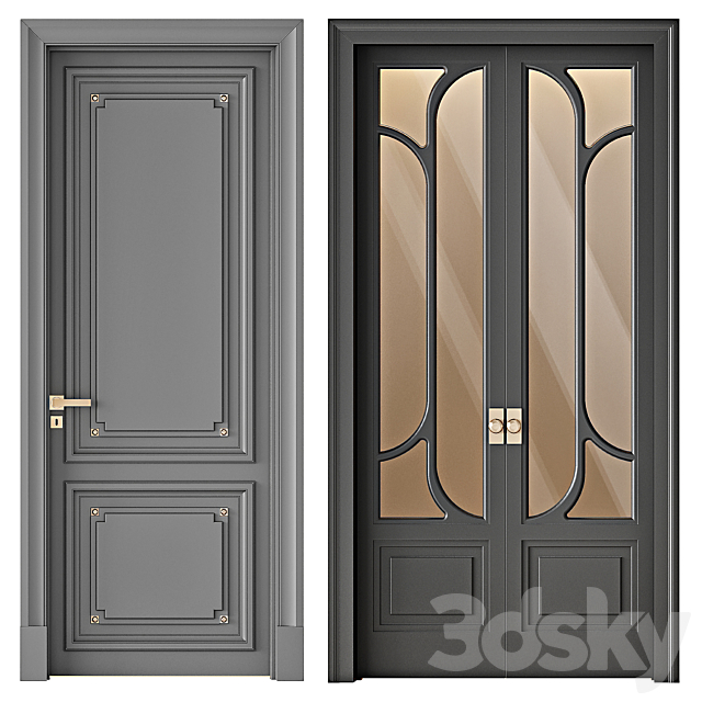 Interior Doors 026 3DS Max Model - thumbnail 6