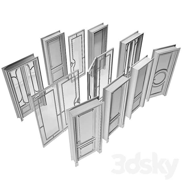 Interior Doors 026 3DS Max Model - thumbnail 7