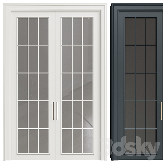 Interior Doors 208 3DS Max Model - thumbnail 2